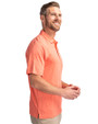Clemson Tigers Alumni Cutter & Buck Forge Heathered Stretch Mens Polo College Orange Heather Side