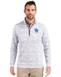 Kentucky Wildcats Alumni Cutter & Buck Traverse Stretch Eco Camo Print Quarter Zip Mens Pullover Charcoal Front