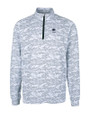 Penn State Nittany Lions Alumni Cutter & Buck Traverse Stretch Eco Camo Print Quarter Zip Mens Pullover Charcoal Mannequin