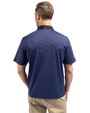 Kentucky Wildcats Cutter & Buck Virtue Eco Pique Micro Stripe Recycled Mens Polo Tour Blue/Black Back
