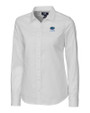 Florida Gators Alumni Cutter & Buck Stretch Oxford Womens Long Sleeve Dress Shirt White Mannequin