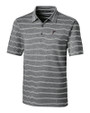 Atlanta Falcons Cutter & Buck Forge Epic Confidence Recycled Heathered Stripe Stretch Mens Polo Black Mannequin