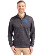 Kentucky Wildcats Cutter & Buck Traverse Stretch Eco Camo Print Quarter Zip Mens Big and Tall Pullover Black Front