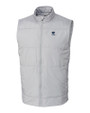 Penn State Nittany Lions Alumni Cutter & Buck Stealth Hybrid Quilted Mens Big and Tall Windbreaker Vest Polished Medium Gray Mannequin