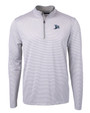 Tampa Bay Rays Cooperstown Cutter & Buck Virtue Eco Pique Micro Stripe Recycled Mens Big & Tall Quarter Zip POLWH_MANN_HG 1