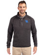 Kentucky Wildcats Alumni Cutter & Buck Mainsail Sweater-Knit Mens Big and Tall Half Zip Pullover Jacket Charcoal Heather Front