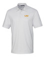 LSU Tigers Alumni Cutter & Buck Pike Double Dot Print Stretch Mens Polo White Mannequin