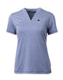 Penn State Nittany Lions Alumni Cutter & Buck Forge Eco Heathered Stretch Womens Blade Top Indigo Heather Mannequin