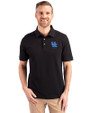 Kentucky Wildcats Alumni Cutter & Buck Advantage Eco Tri-Blend Pique Mens Big and Tall Polo Black Front