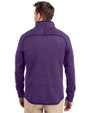 LSU Tigers Alumni Cutter & Buck Mainsail Sweater-Knit Mens Half Zip Pullover Jacket College Purple Heather Back