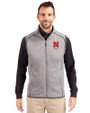 Nebraska Cornhuskers Alumni Cutter & Buck Mainsail Sweater-Knit Mens Full Zip Vest Polished Heather Front