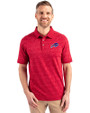 Buffalo Bills Cutter & Buck Advantage Tri-Blend Space Dye Mens Polo Dark Cardinal Red Front