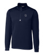Penn State Nittany Lions Alumni Cutter & Buck Traverse Stretch Eco Quarter Zip Mens Big and Tall Pullover Liberty Navy Mannequin