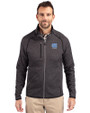 North Carolina Tar Heels Alumni Cutter & Buck Mainsail Sweater-Knit Mens Big and Tall Full Zip Jacket Charcoal Heather Front