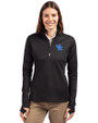 Kentucky Wildcats Alumni Cutter & Buck Traverse Stretch Eco Quarter Zip Womens Pullover Black Front