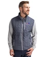 Buffalo Bills Cutter & Buck Rainier Recycled Insulated Puffer Mens Full Zip Vest Anthracite Melange Front