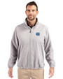 North Carolina Tar Heels Cutter & Buck Charter Eco Knit Recycled Big & Tall Full-Zip Jacket Polished Medium Gray Front