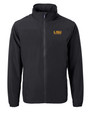 LSU Tigers Alumni Cutter & Buck Charter Eco Knit Recycled Big & Tall Full-Zip Jacket BL_MANN_HG 1