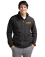 LSU Tigers Alumni Cutter & Buck Charter Eco Recycled Mens Full-Zip Jacket Black Front