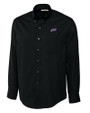 Buffalo Bills Cutter & Buck Epic Easy Care Fine Twill Mens Long Sleeve Dress Shirt Black Mannequin