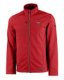Louisville Cardinals College Vault Cutter & Buck Evoke Softshell Recycled Full Zip Mens Jacket Cardinal Red Mannequin