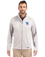 Kentucky Wildcats Alumni Cutter & Buck Evoke Recycled Honeycomb Fleece Mens Full Zip Jacket CONCRETE Front
