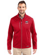 Arkansas Razorbacks Alumni Cutter & Buck Evoke Softshell Recycled Full Zip Mens Jacket Cardinal Red Front