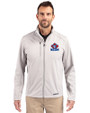 Toronto Blue Jays Cooperstown Cutter & Buck Evoke Softshell Recycled Full Zip Mens Jacket CONCRETE Front
