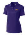 LSU Tigers Alumni Cutter & Buck Advantage Eco Tri-Blend Pique Womens Polo College Purple Mannequin