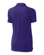 LSU Tigers Alumni Cutter & Buck Advantage Eco Tri-Blend Pique Womens Polo College Purple Mannequin Back