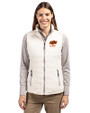 Oklahoma State Cowboys Alumni Cutter & Buck Rainier PrimaLoft® Womens Eco Insulated Full Zip Puffer Vest Coconut Front
