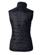 Penn State Nittany Lions Alumni Cutter & Buck Rainier PrimaLoft® Womens Eco Insulated Full Zip Puffer Vest Dark Navy/Silver Mannequin Back