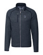 Penn State Nittany Lions Alumni Cutter & Buck Mainsail Sweater-Knit Mens Full Zip Jacket Liberty Navy Heather Mannequin