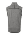 Penn State Nittany Lions Alumni Cutter & Buck Mainsail Sweater-Knit Mens Big and Tall Full Zip Vest Polished Heather Mannequin Back