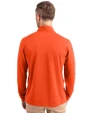 Florida Gators Alumni Cutter & Buck Virtue Eco Pique Recycled Quarter Zip Mens Pullover College Orange Back
