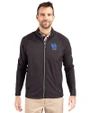 Kentucky Wildcats Alumni Cutter & Buck Adapt Eco Knit Hybrid Recycled Mens Big & Tall Full Zip Jacket Black Front