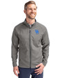 Kentucky Wildcats Alumni Cutter & Buck Adapt Eco Knit Hybrid Recycled Mens Big & Tall Full Zip Jacket Elemental Grey Front