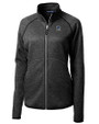 Penn State Nittany Lions Alumni Cutter & Buck Mainsail Sweater-Knit Womens Full Zip Jacket Charcoal Heather Mannequin