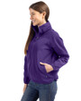 LSU Tigers College Vault Cutter & Buck Charter Eco Recycled Womens Full-Zip Jacket College Purple Side