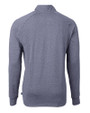 Penn State Nittany Lions Alumni Cutter & Buck Adapt Eco Knit Heather Mens Big & Tall Quarter Zip Pullover Navy Blue Heather Mannequin Back