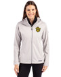 Missouri Tigers College Vault Cutter & Buck Evoke Recycled Honeycomb Fleece Womens Full Zip Jacket CONCRETE Front