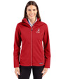 Alabama Crimson Tide Alumni Cutter & Buck Evoke Softshell Recycled Full Zip Womens Jacket Cardinal Red Front