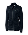 Gwinnett Stripers Clique Helsa Performance Womens Full Zip Knit Jacket Dark Navy Mannequin