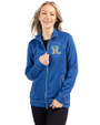 Frisco RoughRiders Clique Helsa Performance Womens Full Zip Knit Jacket Royal Blue Front