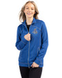 Hartford Yard Goats Clique Helsa Performance Womens Full Zip Knit Jacket Royal Blue Front
