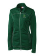 Dayton Dragons Clique Helsa Performance Womens Full Zip Knit Jacket Bottle Green Mannequin