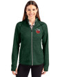 Fort Wayne TinCaps Cutter & Buck Mainsail Full Zip Hooded Womens Jacket Hunter Heather Front