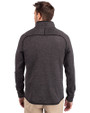 Texas Longhorns Alumni Cutter & Buck Mainsail Sweater-Knit Mens Big and Tall Half Zip Pullover Jacket Charcoal Heather Back