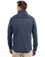 Texas Longhorns Alumni Cutter & Buck Mainsail Sweater-Knit Mens Big and Tall Half Zip Pullover Jacket Liberty Navy Heather Back