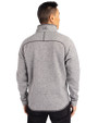 Texas Longhorns Alumni Cutter & Buck Mainsail Sweater-Knit Mens Big and Tall Half Zip Pullover Jacket Polished Heather Back